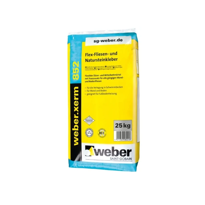 Weber.xerm 852 Fliesenkleber Natursteinkleber, 25kg/Sack