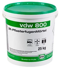 vdw 800 2K-PflasterfugenMörtel steingrau PP Eimer 25 kg