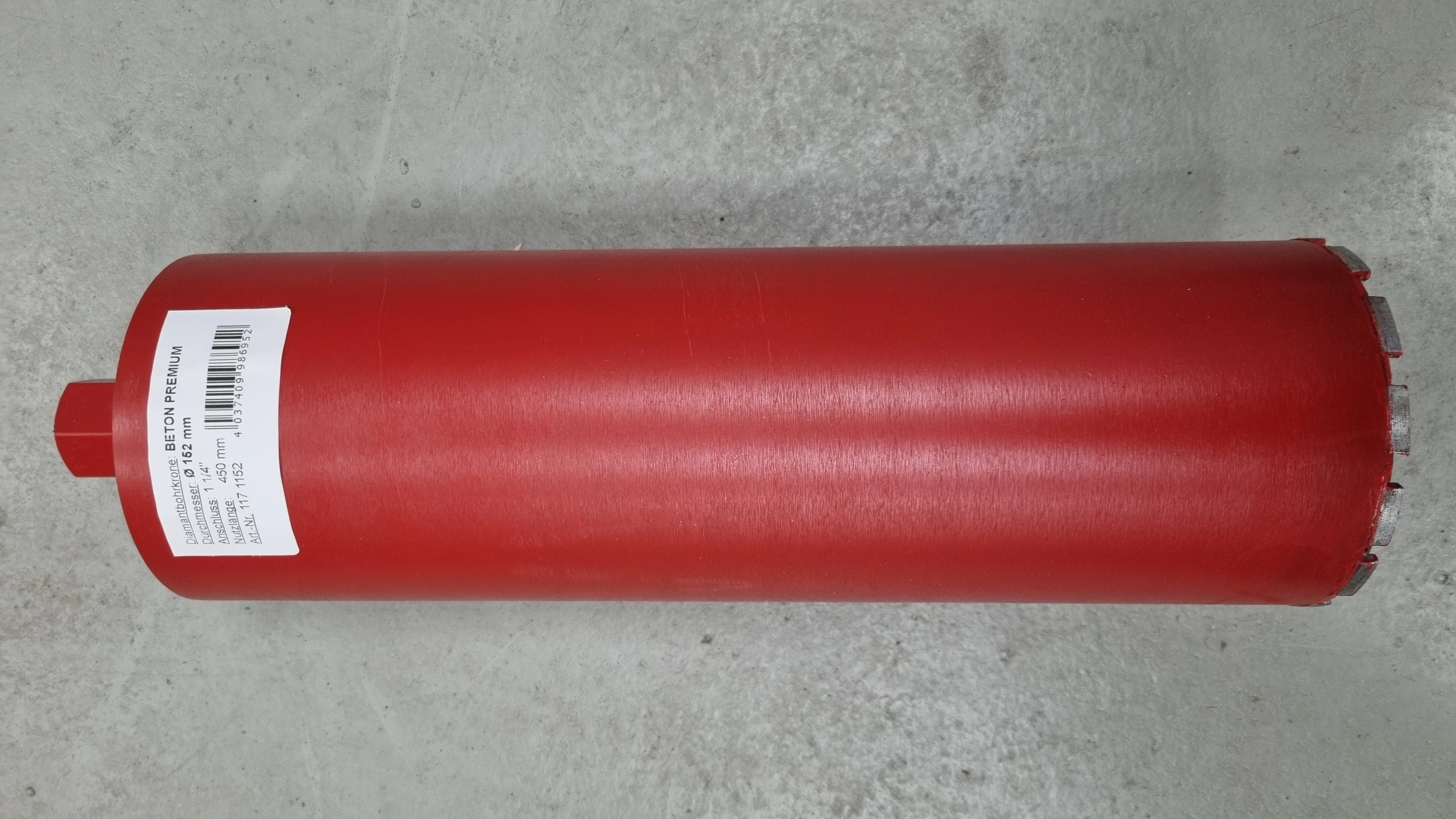 Disc Diamant-Nassbohrkrone für Beton Premium Anschluß 1 1/4" Nutzlänge 450 mm ⌀ 152 mm