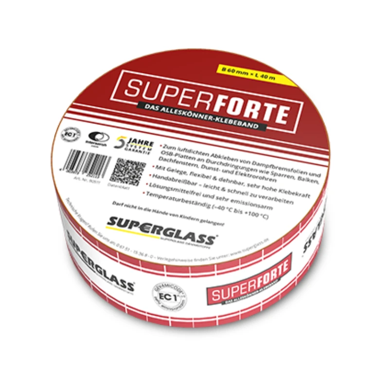 Superglass Superforte Klebeband Rot 60mm (Rll. 40,00m)