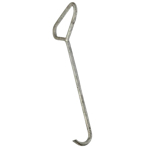 Schachtdeckelhaken / Kanaldeckelheber / Schachthaken mit Griff 60cm verzinkt
