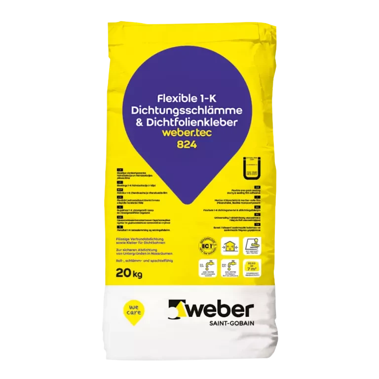 weber.tec 824, 20kg/Sack Flexible 1K Dichtungsschlämme & Dichtfolien
