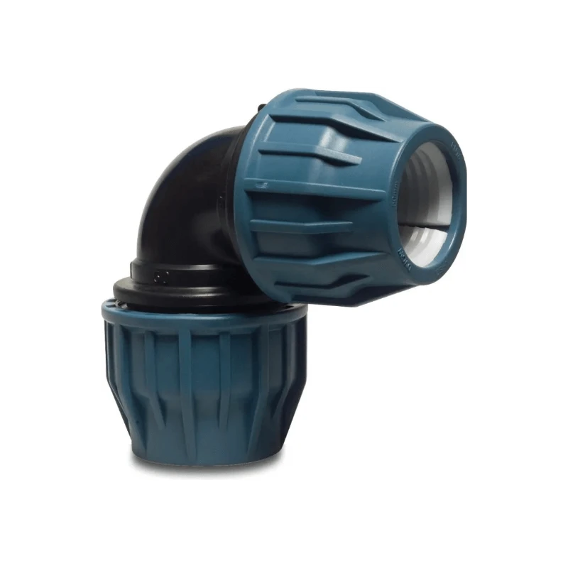 Bevo Jason T-Stück 90° PP 32 mm Klemm 16bar Schwarz/Blau DVGW/KIWA/WRAS/SVGW