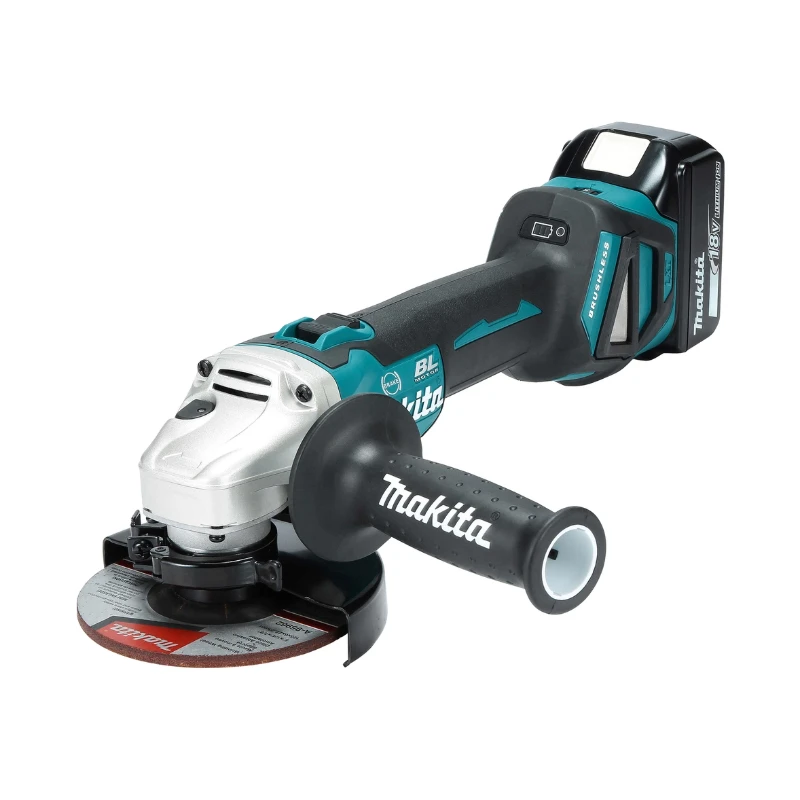 Makita DGA513 RTJ Akku Winkelschleifer 18 V 125mm Brushless + 3x Akku 5,0Ah + Ladegerät + Makpac