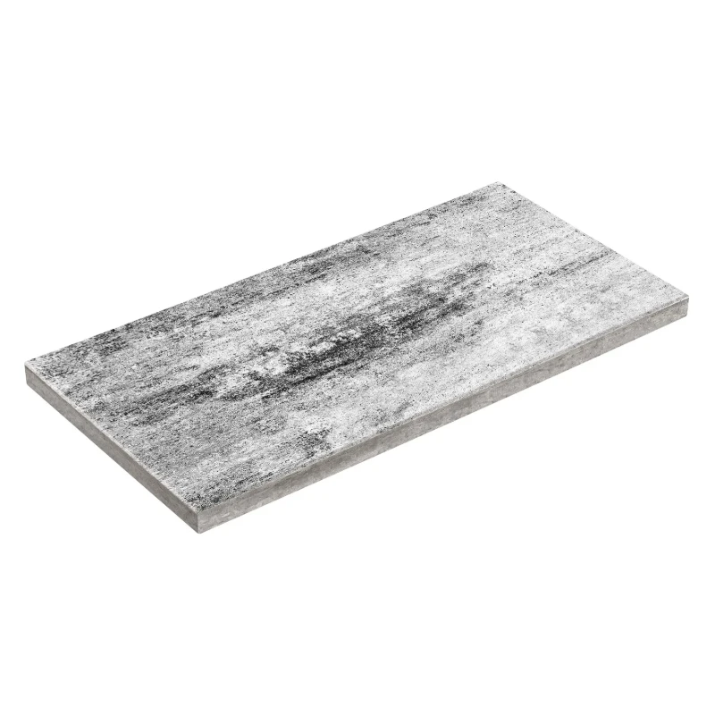Diephaus Terrassenplatten Via Weiß-Schwarz 80/40/4 Cm
