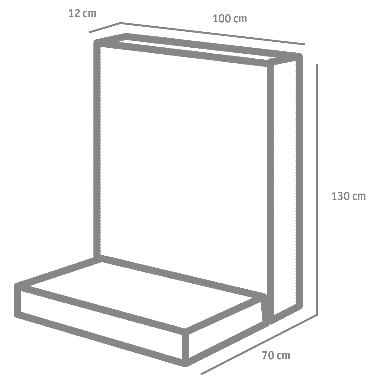 Diephaus L-Stein Bewehrt Grau 130/100/70/12 Cm