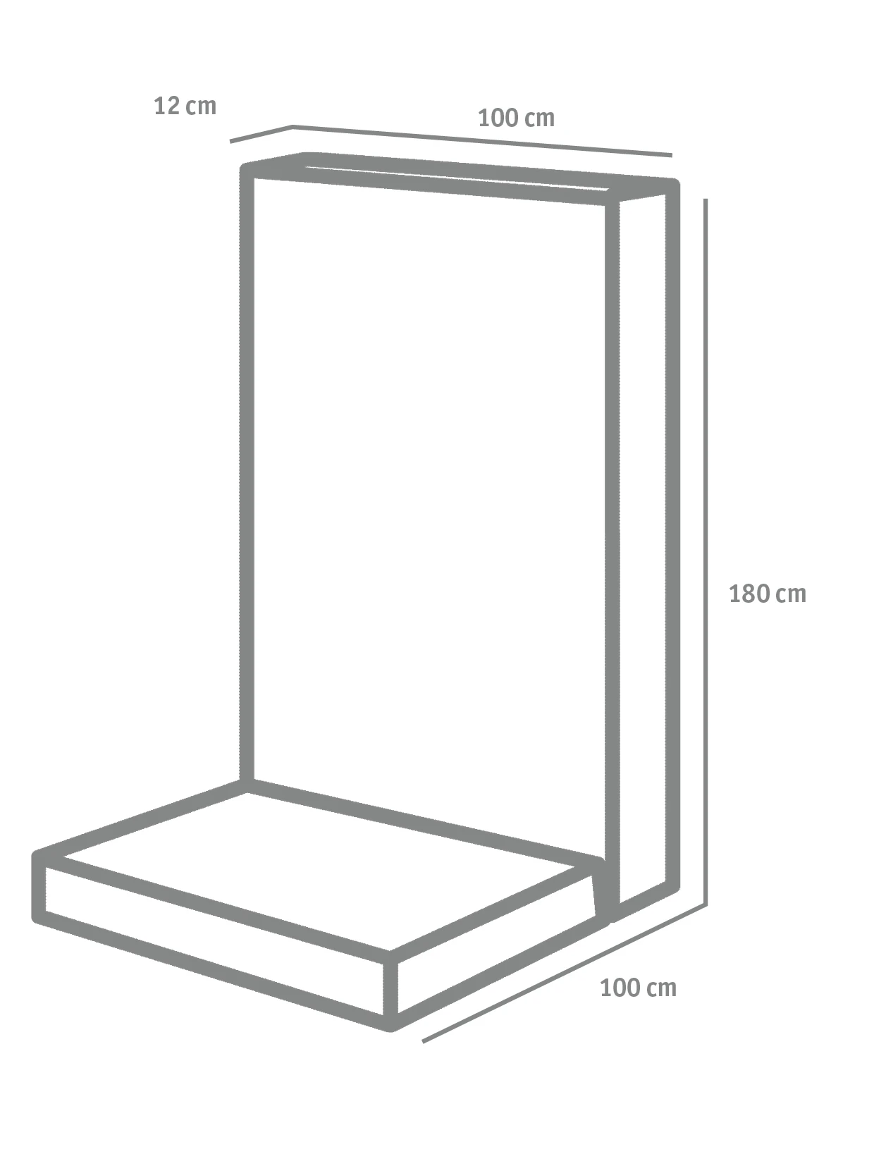 Diephaus L-Stein Bewehrt Grau 180/100/100/12 Cm
