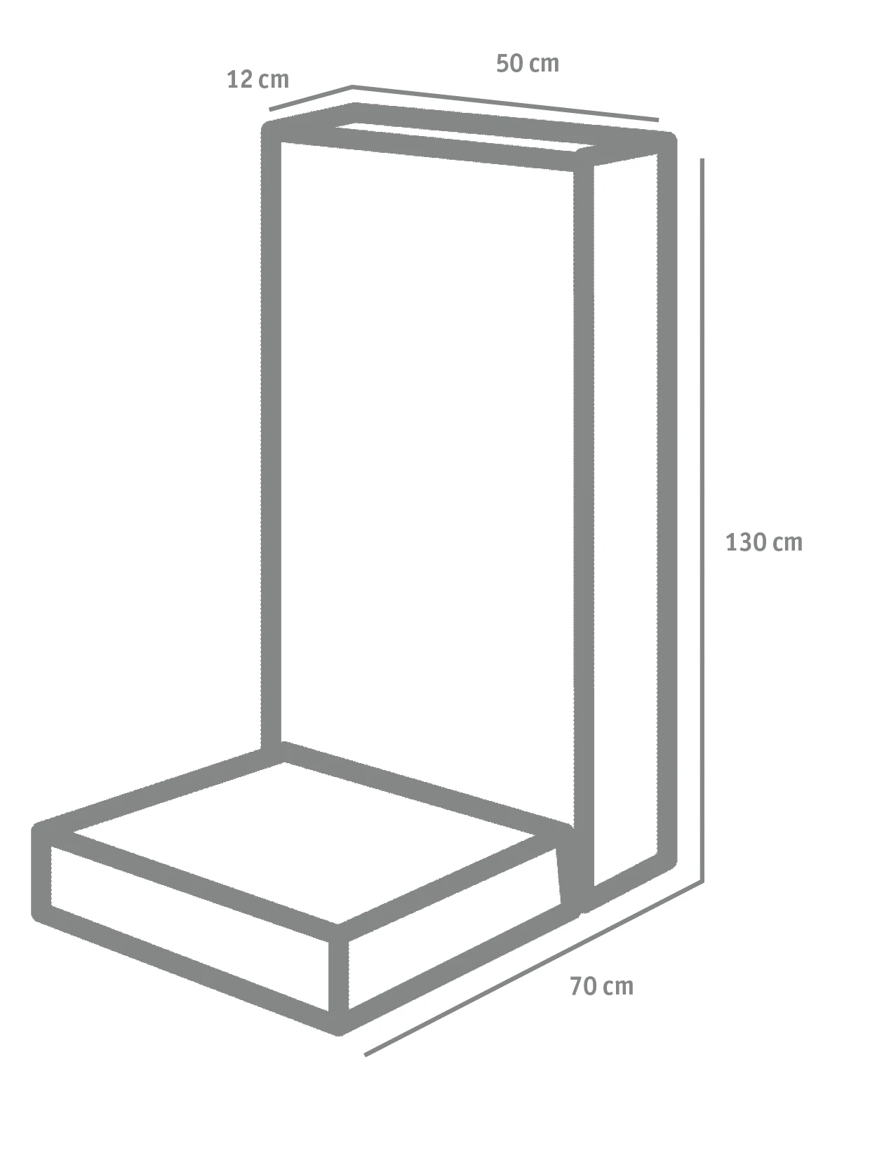 Diephaus L-Stein Bewehrt Grau 130/50/70/12 Cm