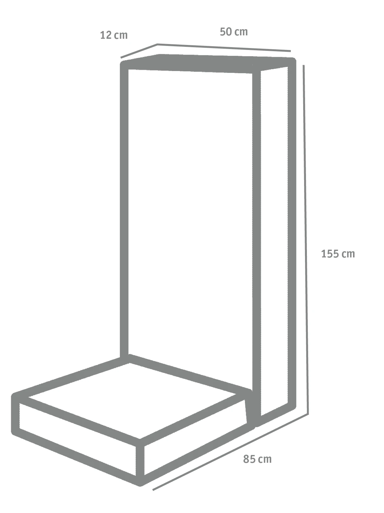 Diephaus L-Stein Bewehrt Grau 155/50/85/12 Cm