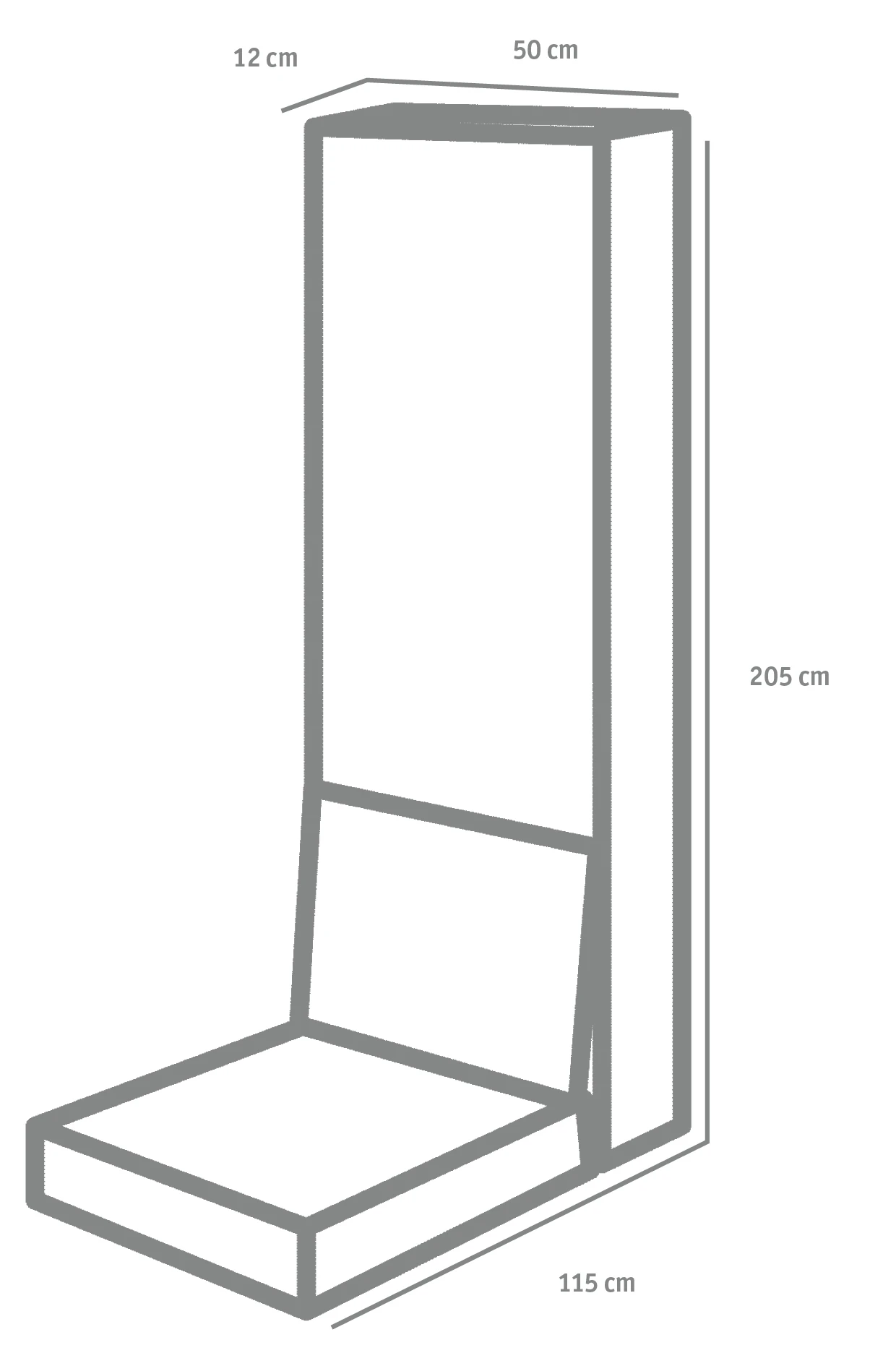 Diephaus L-Stein Bewehrt Grau 205/50/115/12 Cm