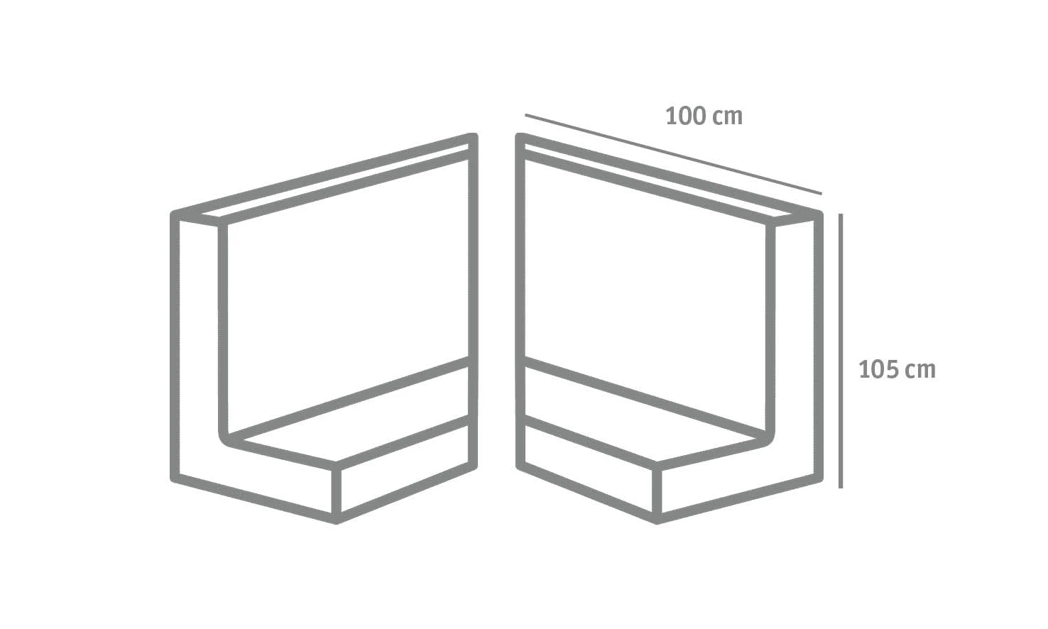 Diephaus L-Stein-Ecke Bew 90 105/100/12 Zweiteilig
