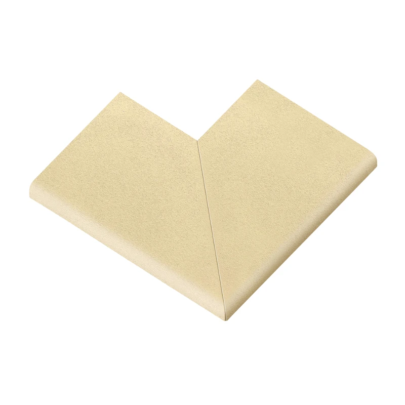 WeserWaben Licia Beckenrandstein Element Außenecke 90° 49,6/49,6 x 31,0 x 3,5 Champagne