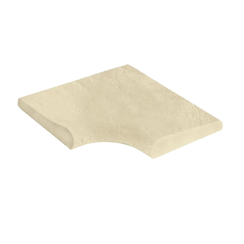 WeserWaben Solum Beckenrandstein gewölbt Innenwinkel R 15* 49,5/49,5 x 33,0 x 3,2 - 6,5 Champagne