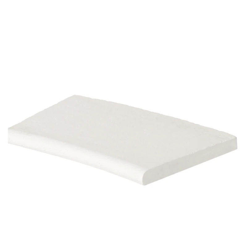 WeserWaben Solum Beckenrandstein gewölbt Element Innenrundung R 160* 49,0 x 33,0 x 3,2 - 6,5 Weiß