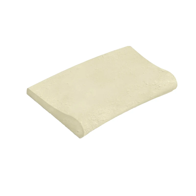 WeserWaben Aquitaine Beckenrandstein gewölbt Römische Treppe, Element rechts* 47,0 x 33,0 x 3,2 - 6,5 Weiß