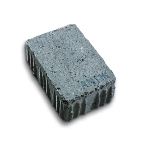 Berding Basalit Plus antik Einstein Quadratstein 14/14 naturgrau