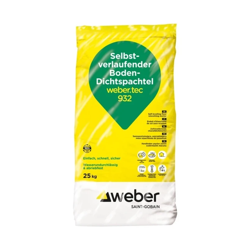weber.tec 932 selbstverlaufender Bodendichtspachtel 25 kg