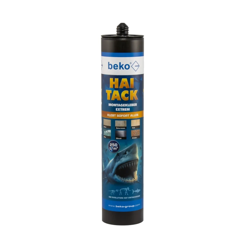 beko HAI TACK Montagekleber Extrem in der 480-g-Kartusche, Farbe Weiß