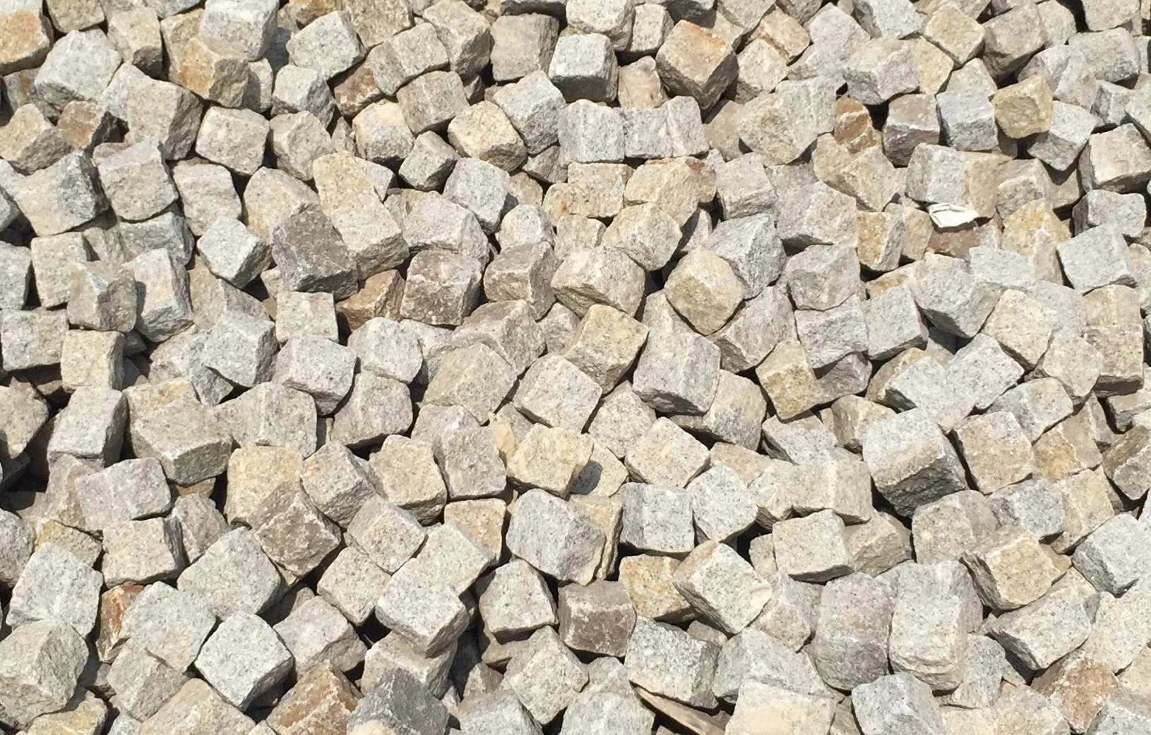 Granitpflaster 7/9cm hellgrau, dunkelgrau, gelb pro Tonne