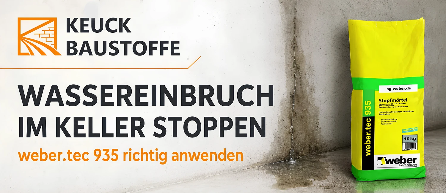 Wassereinbruch im Keller stoppen: weber.tec 935 richtig anwenden