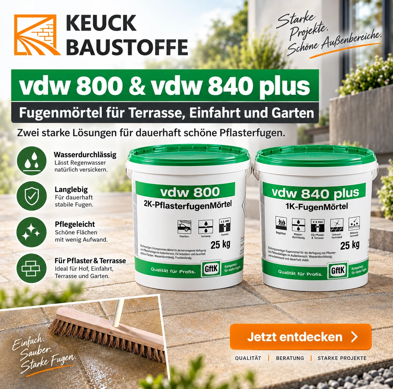 vdw 800 oder vdw 840 plus: Welcher Fugenmörtel passt?