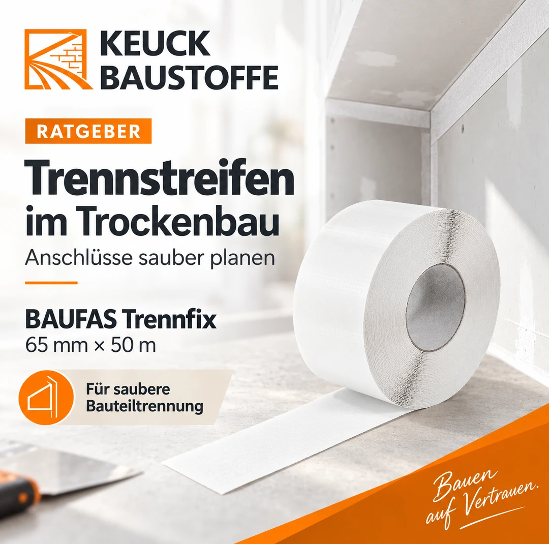 Trennstreifen im Trockenbau: Anschlüsse sauber planen