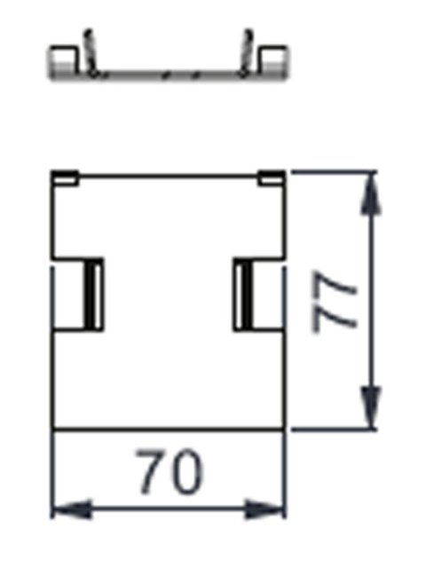 Verschlussbleche-Blechset 4 Stk Edelstahl für Aufsätze 300x500, 500x500 mm Bauzeitentwässerung (4 Stck / Pak)