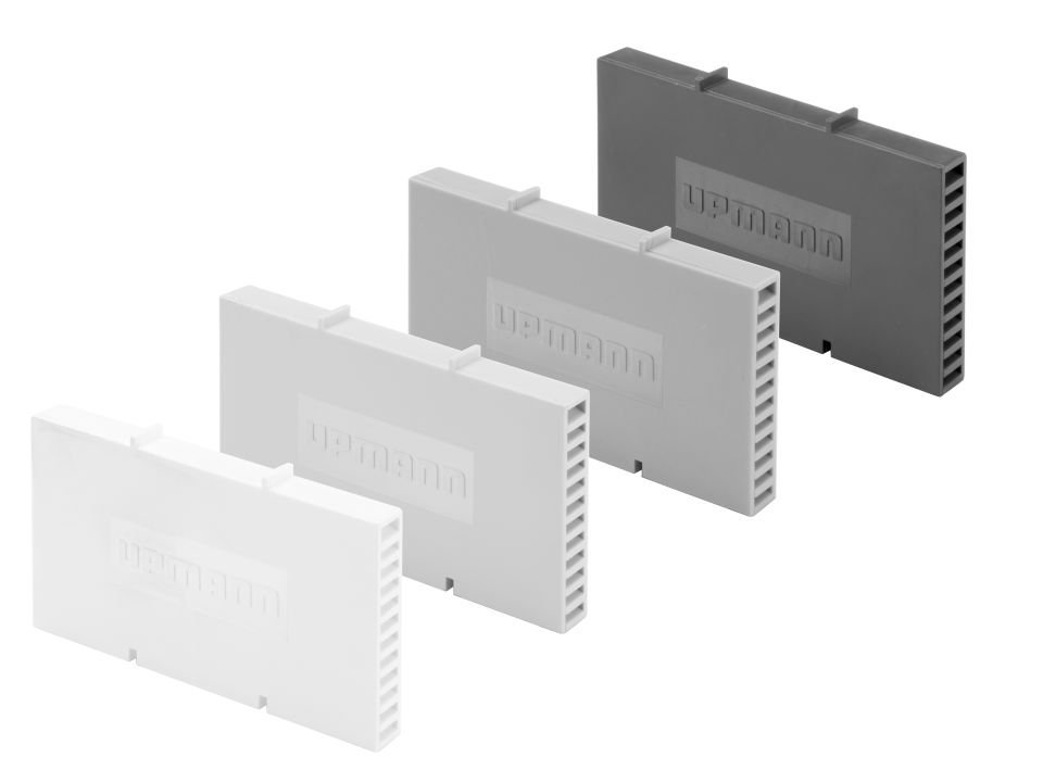 Stoßfugenlüfter 1,2x6x11,5, RAL 7035, VE 300