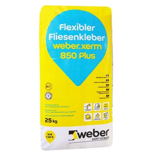 Weber.xerm 850 Fliesenkleber Plusgrau, 25kg/Sack (42 Sack / PAL)