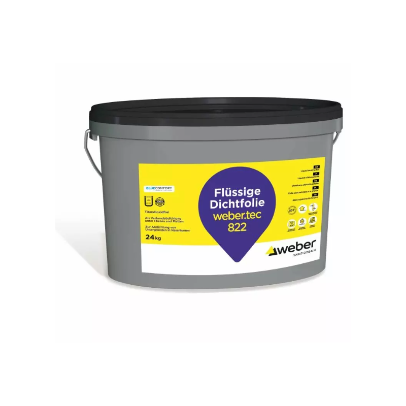 weber.tec 822 grau, 24kg/Eimer Flüssige Dichtfolie Wand