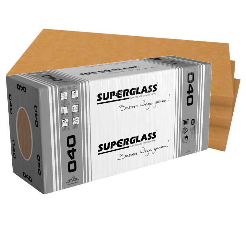 Superglass-Trennwandplatte TW1-040 1.250x625x60 mm (7,810 M2 / Pak // 24 Pak / 187,440 M2 / PAL)