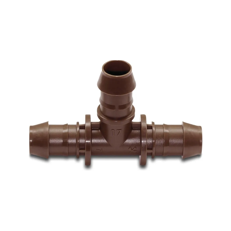 Bevo Rain Bird T-Stück Kunststoff 17 mm Tülle 3,5bar Braun Typ XFF17, 7021558