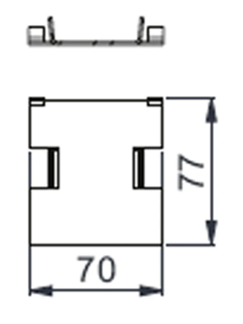 Verschlussbleche-Blechset 4 Stk Edelstahl für Aufsätze 300x500, 500x500 mm Bauzeitentwässerung (4 Stck / Pak)