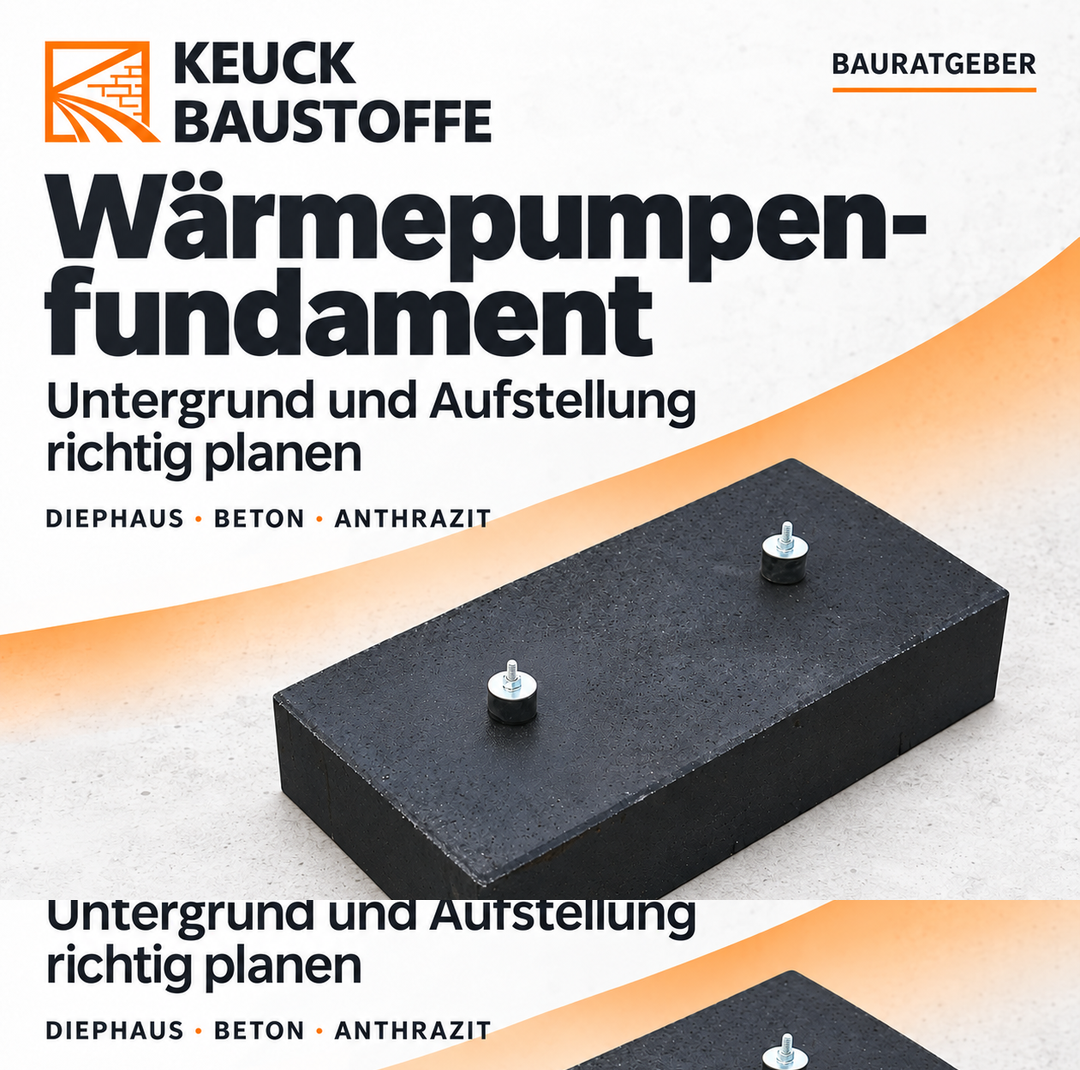 Wärmepumpenfundament aus Beton: DIEPHAUS richtig planen