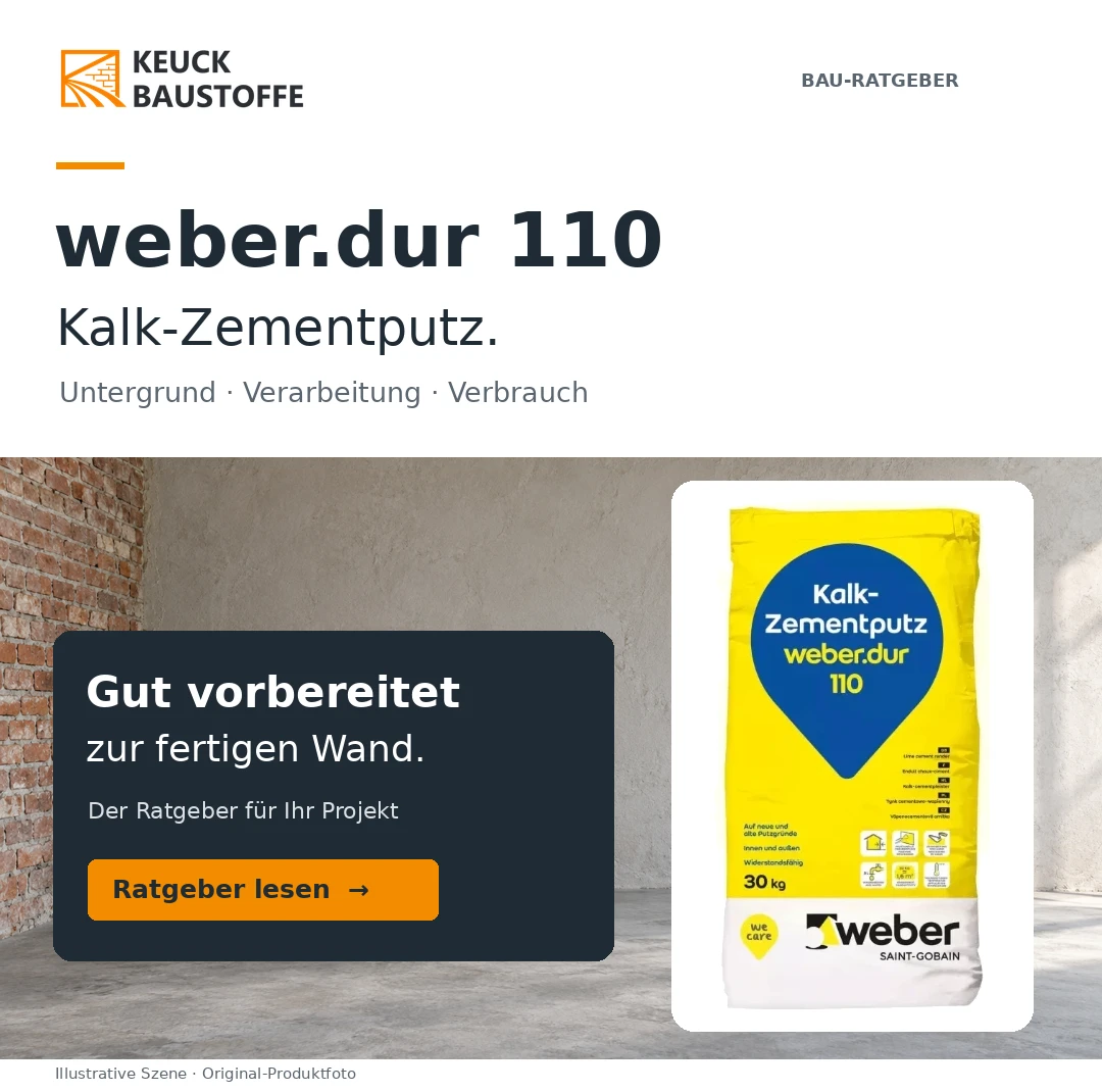 weber.dur 110: Verarbeitung, Verbrauch und Untergrund