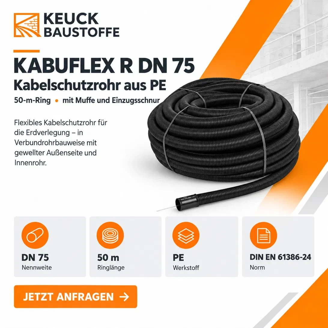 Kabuflex R DN 75: Kabelschutzrohr planen und verlegen